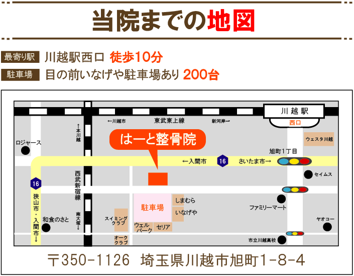 はーと整骨院までの地図